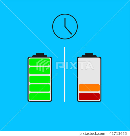Battery different power status. Battery different power status. 41713653