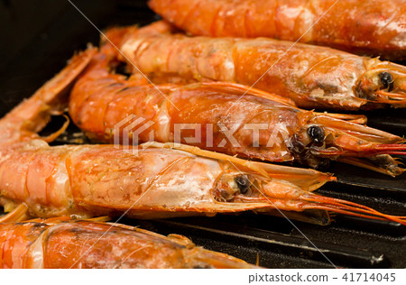 langoustine whole large red on the grill langoustine whole large red on the grill 41714045
