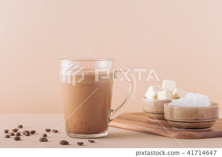Bulletproof coffee, blended with organic  butter 41714647