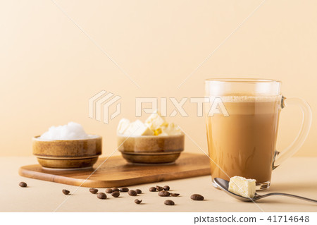 Bulletproof coffee, blended with organic  butter 41714648