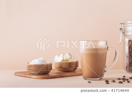 Bulletproof coffee, blended with organic  butter 41714649