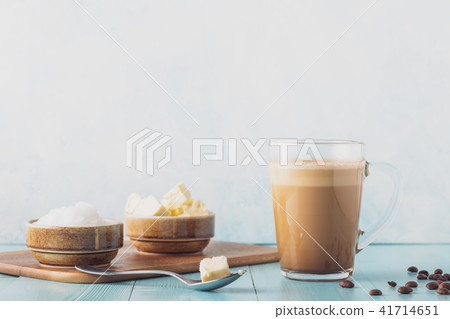Bulletproof coffee, blended with organic  butter 41714651
