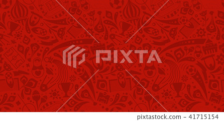 Red soccer championship seamless trendy pattern Red soccer championship seamless trendy pattern 41715154