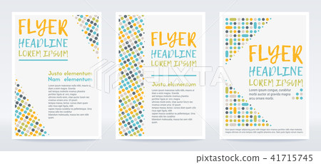 Abstract minimal halftones shapes polygon design 41715745