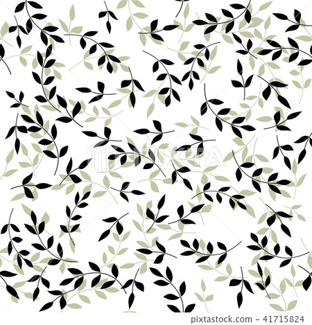 Seamless abstract floral pattern. Gray and white - Stock Illustration ...