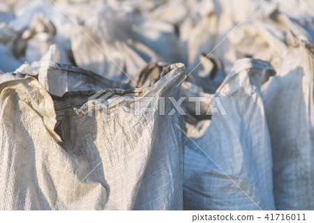 Group of filled polypropylene bags, packing 41716011