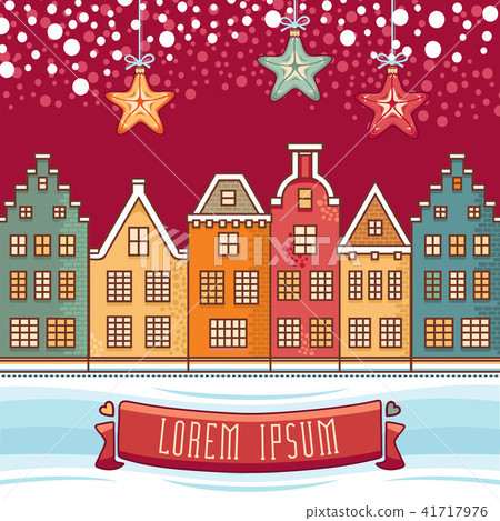 Cute textless template for Christmas Cards 41717976