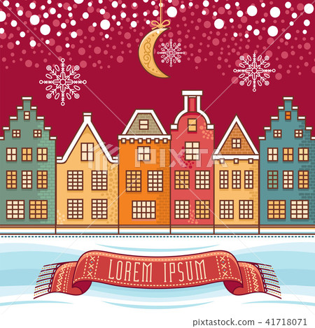 Cute textless template for Christmas Cards 41718071