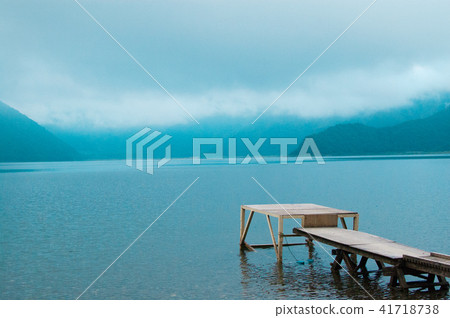 Lovely scenery and pier at Yamanashi Lake Lovely scenery and pier at Yamanashi Lake 41718738
