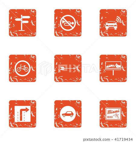 Undergo icons set, grunge style Undergo icons set, grunge style 41719434