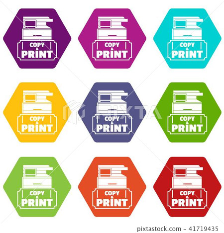 Copy and print icons set 9 vector 41719435