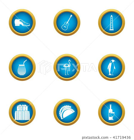 Parkland icons set, flat style 41719436