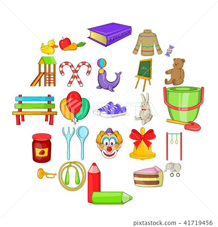 Young ones icons set, cartoon style 41719456