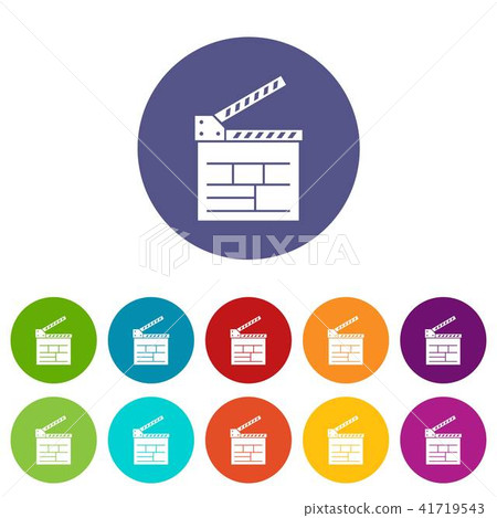 Movie cracker icons set vector color 41719543