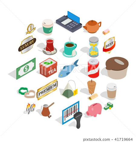 Noshery icons set, isometric style 41719664