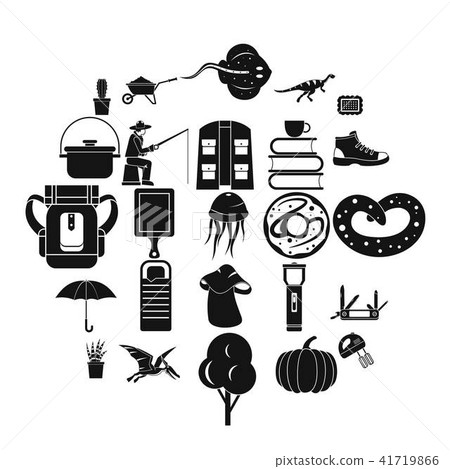 Acquisition of knowledge icons set, simple style Acquisition of knowledge icons set, simple style 41719866