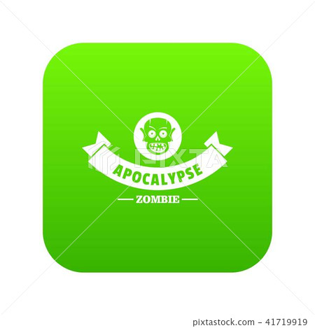Zombie hunting icon green vector Zombie hunting icon green vector 41719919