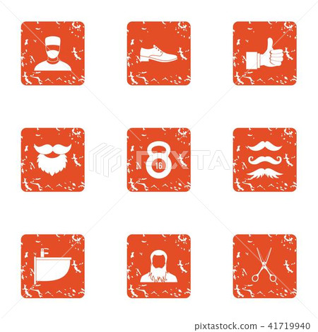 Superb icons set, grunge style Superb icons set, grunge style 41719940