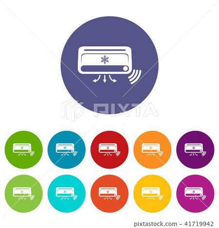 Air conditioning icons set vector color Air conditioning icons set vector color 41719942