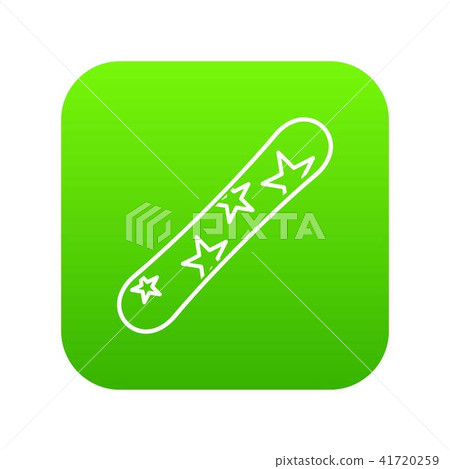 Snowboard icon digital green 41720259