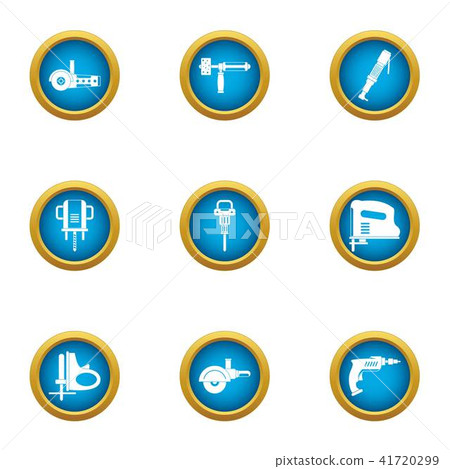 Implement icons set, flat style Implement icons set, flat style 41720299
