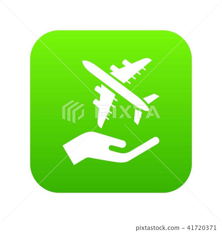 Air passenger protection icon green vector Air passenger protection icon green vector 41720371
