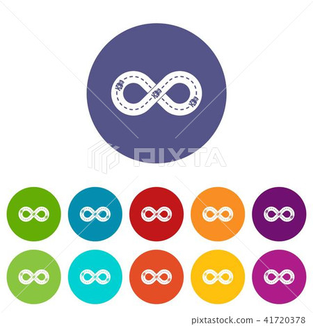 Track icons set vector color Track icons set vector color 41720378