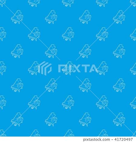 Grand piano pattern vector seamless blue 41720497
