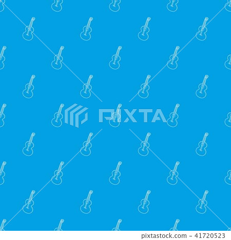 Guitar pattern vector seamless blue - Stock Illustration [41720523] - PIXTA
