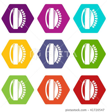 Massage brush icons set 9 vector Massage brush icons set 9 vector 41720547