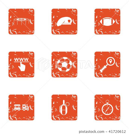Sport website icons set, grunge style Sport website icons set, grunge style 41720612