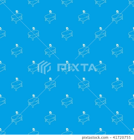 Coffee table with vase pattern vector seamless blue Coffee table with vase pattern vector seamless blue 41720755