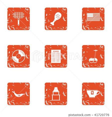 Pathname icons set, grunge style Pathname icons set, grunge style 41720776