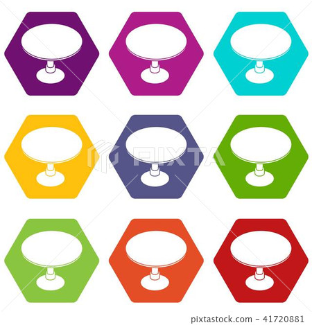 Round table icons set 9 vector - Stock Illustration [41720881] - PIXTA