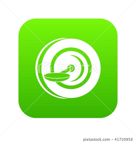 Self balancing wheel icon digital green 41720958