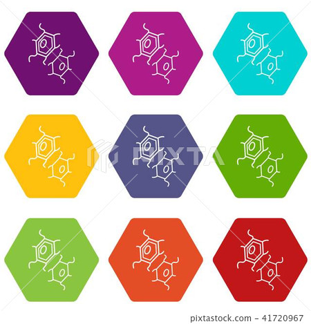 Bird flu virus icons set 9 vector Bird flu virus icons set 9 vector 41720967