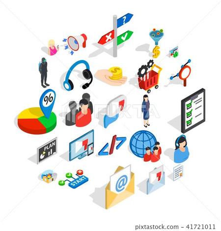 Human being icons set, isometric style 41721011