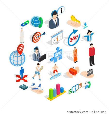 Human occupation icons set, isometric style 41721044