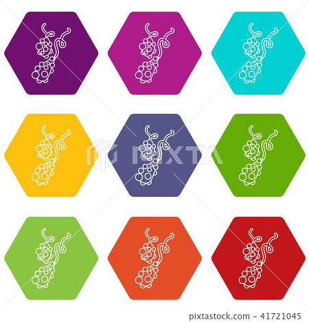 Micro vibrio icons set 9 vector 41721045