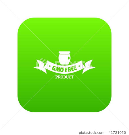 Gmo free label icon green vector Gmo free label icon green vector 41721050