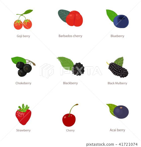 Fruit icons set, cartoon style Fruit icons set, cartoon style 41721074