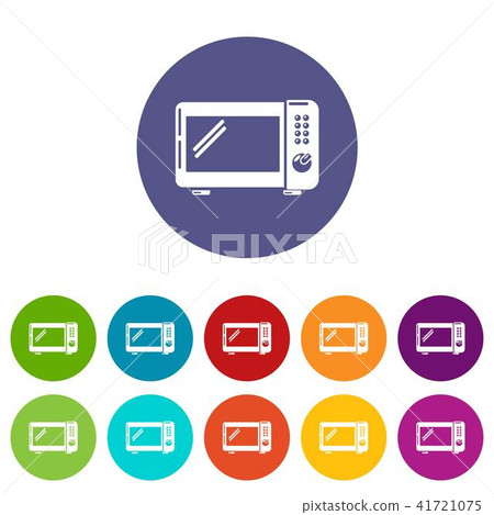 Microwave oven icons set vector color 41721075