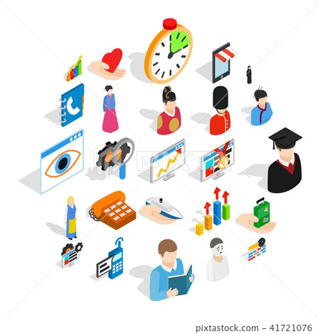 Individual icons set, isometric style 41721076