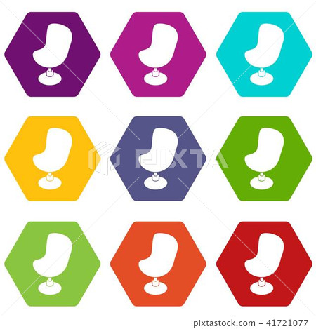 Modern chair icons set 9 vector Modern chair icons set 9 vector 41721077