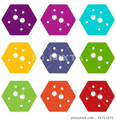 Glycine icons set 9 vector 41721079