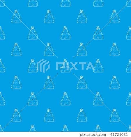 Holiday cake pattern vector seamless blue Holiday cake pattern vector seamless blue 41721081