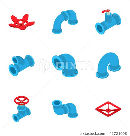 Tube icons set, isometric style - Stock Illustration [41721098] - PIXTA