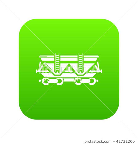 Wagon icon green vector 41721200