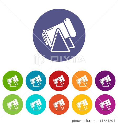 Battle cannon icons set vector color Battle cannon icons set vector color 41721201
