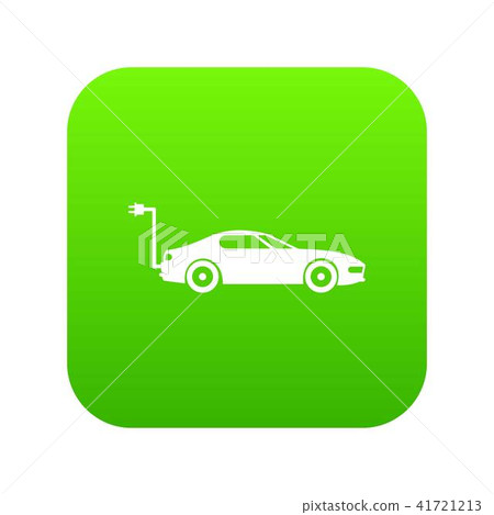 Electric car icon digital green - Stock Illustration [41721213] - PIXTA